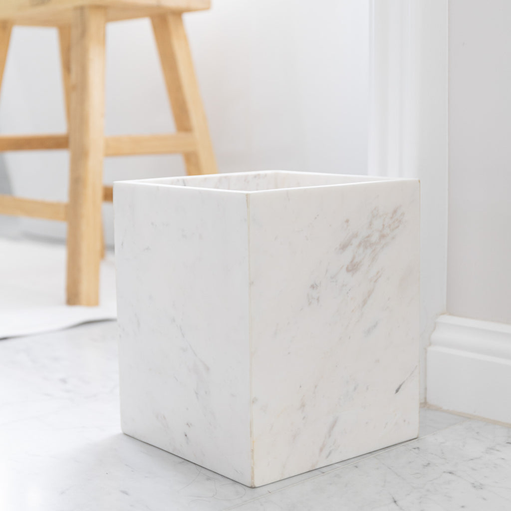 Como Marble Waste Basket Styled