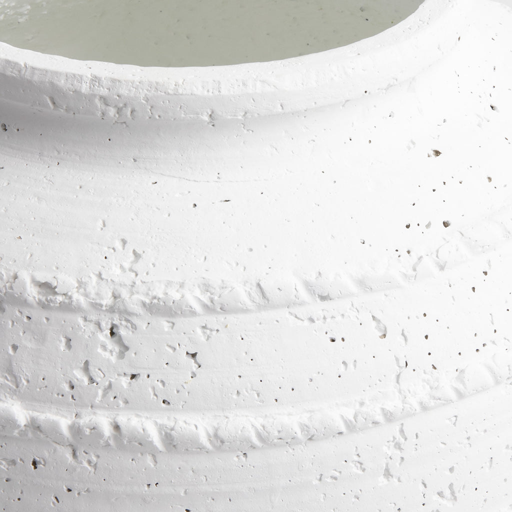 Corfu Wide Pot White 28.5cm