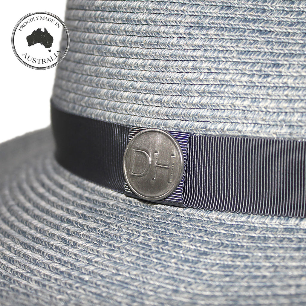 Deborah Hutton Fedora Hat Cypress Seafoam Close Up