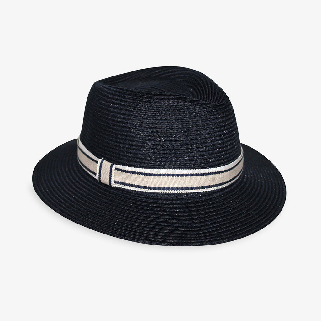 Deborah Hutton Fedora Hat Huntingdale Navy Back