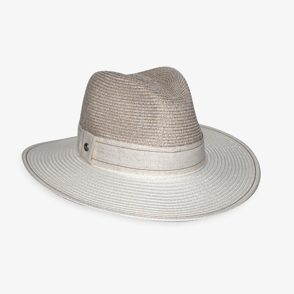 Deborah Hutton Fedora Hat Peta Camel & Ivory