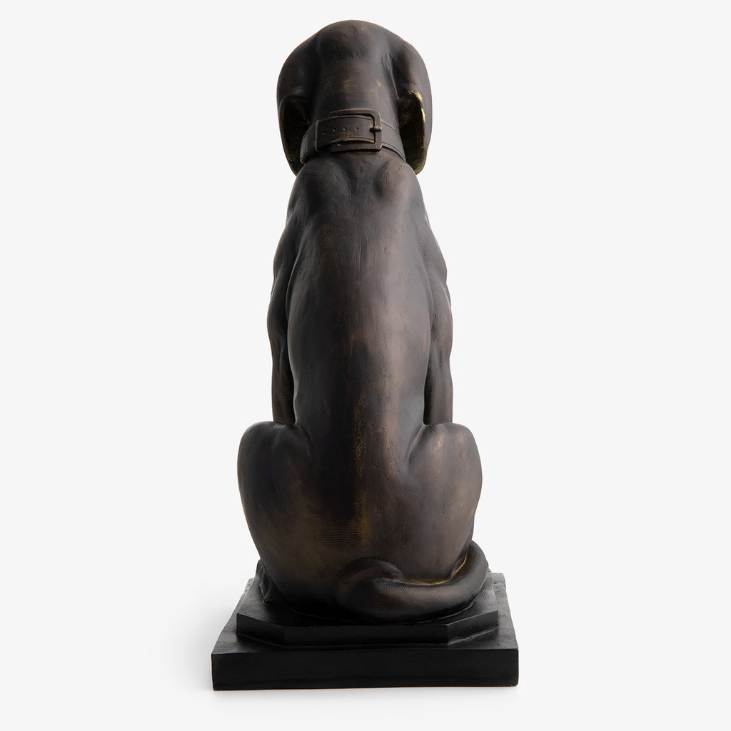 Dog Statue With Bronze Finish 67cm