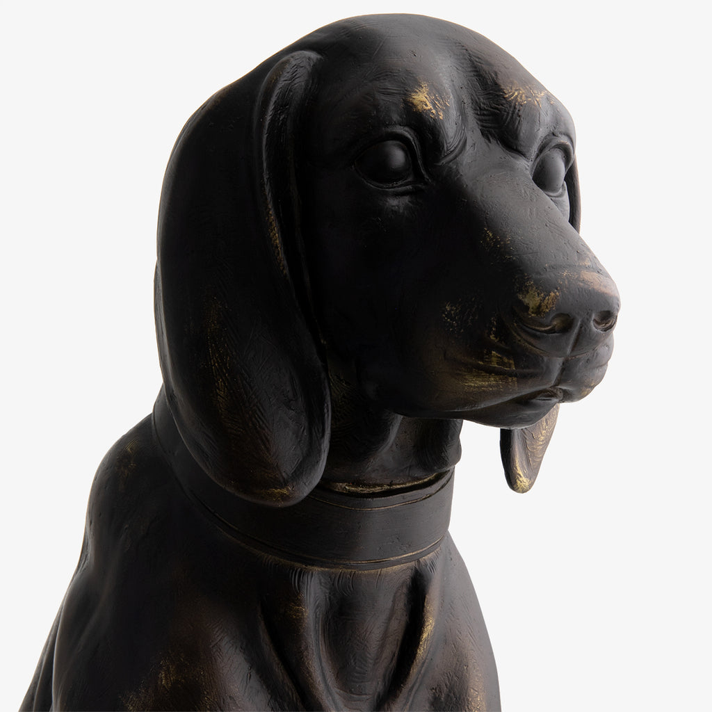 Dog Statue With Bronze Finish 67cm