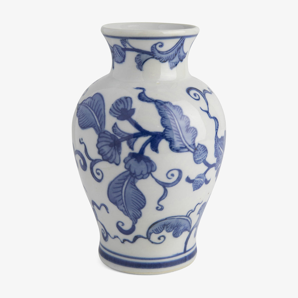 Dynasty Swirling Flower & Leaf Design Vase 15cm