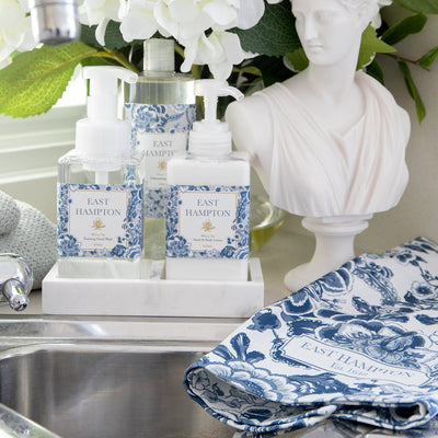 East Hampton Tea Towel Styled In Laundry
