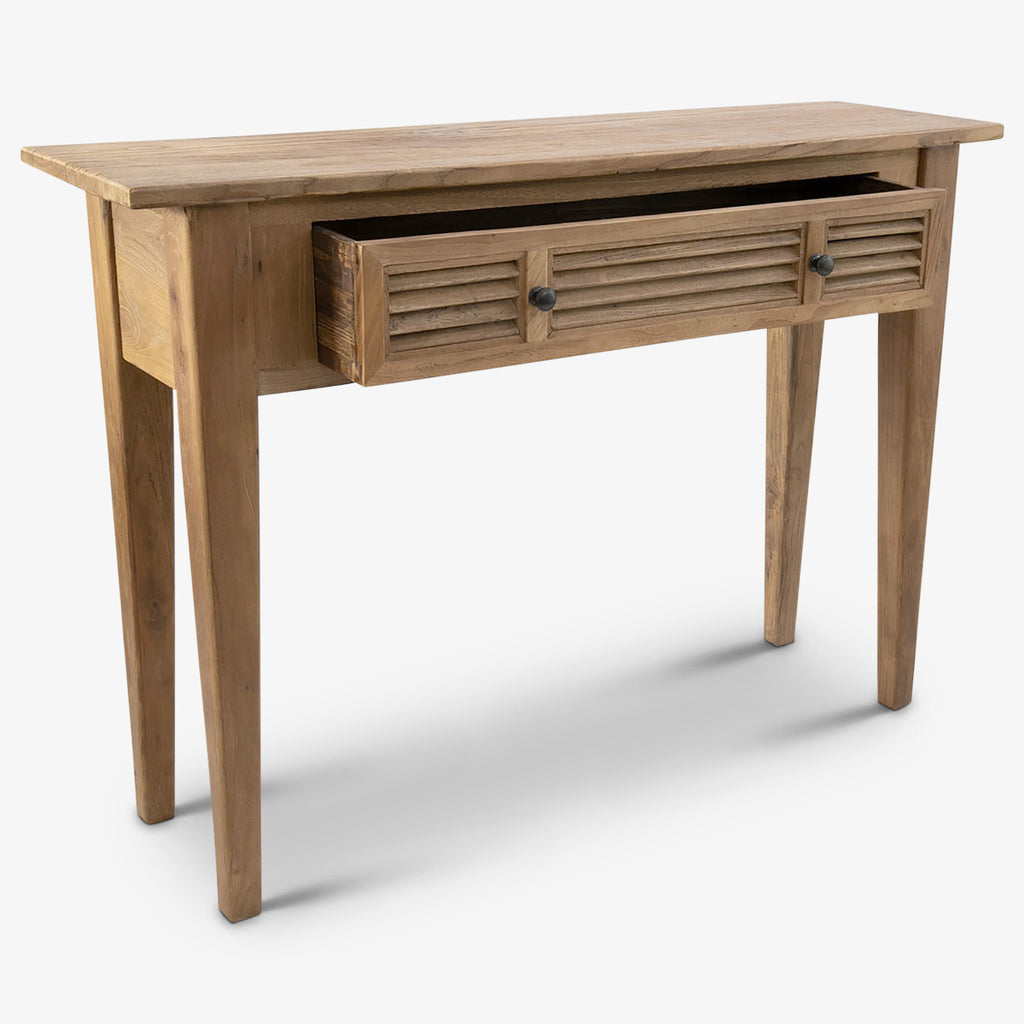 Elm Louvre One Drawer Console 