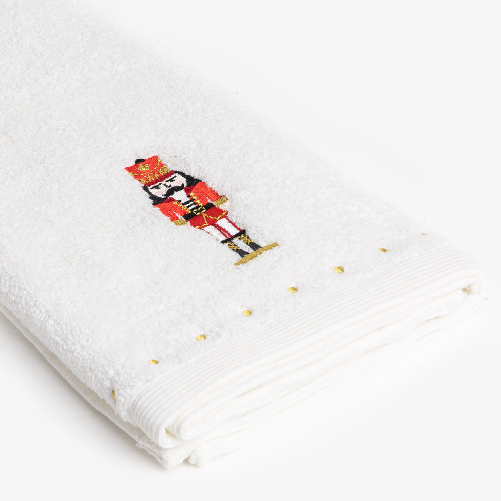 Embroidered Hand Towel Nutcracker