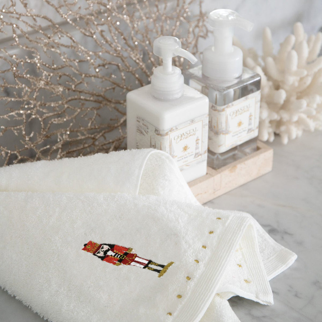 Embroidered Hand Towel Nutcracker