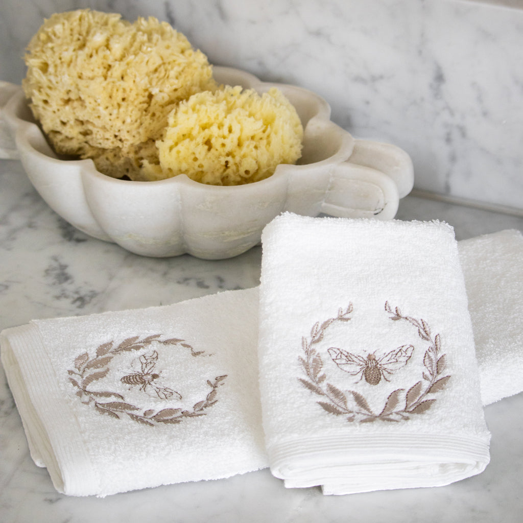 Embroidered Towels Bee