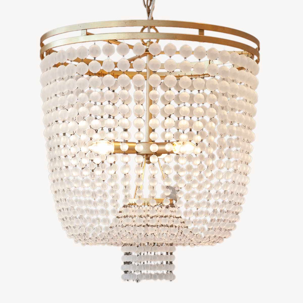 Frosted Glass Bead Chandelier