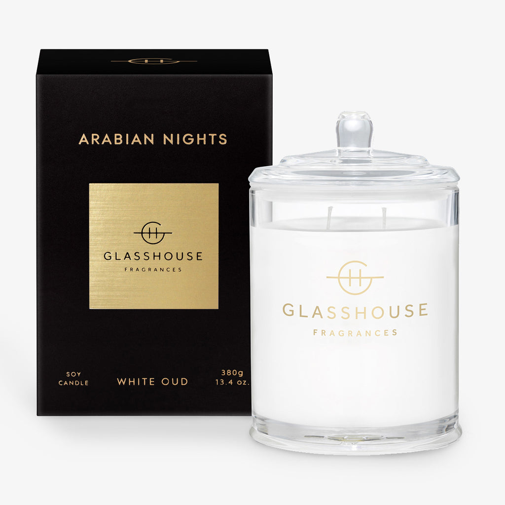 Glasshouse Candle Arabian Nights (White Oud)