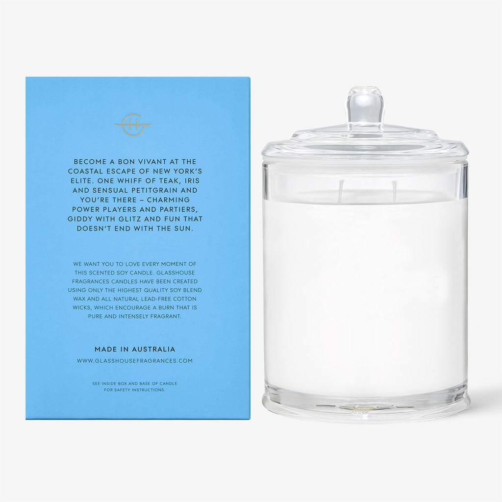 Glasshouse Candle The Hamptons (Teak & Petitgrain)