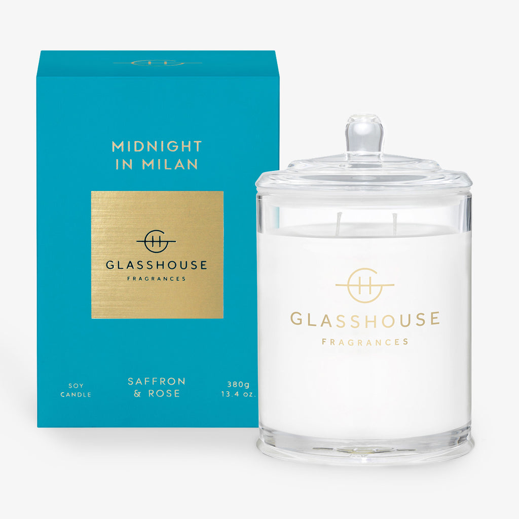 Glasshouse Candle Midnight In Milan (Saffron & Rose)