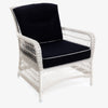 Hampton Outdoor Armchair White With Navy