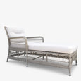 Hampton Outdoor Chaise Lounge Stone With Ecru Angled