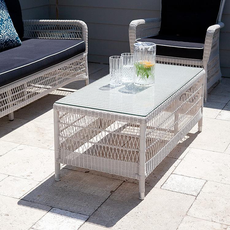 Hampton Outdoor Coffee Table Rectangular White