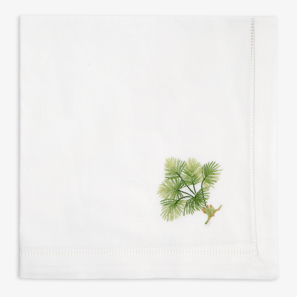 Hand Embroidered Hemstitched Napkin Palm One