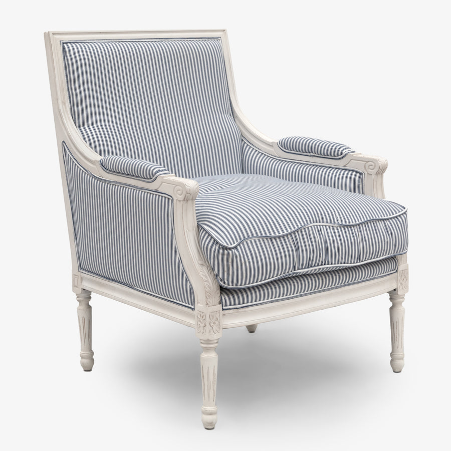 Hudson Furniture Florida Chair Ticking On White Front