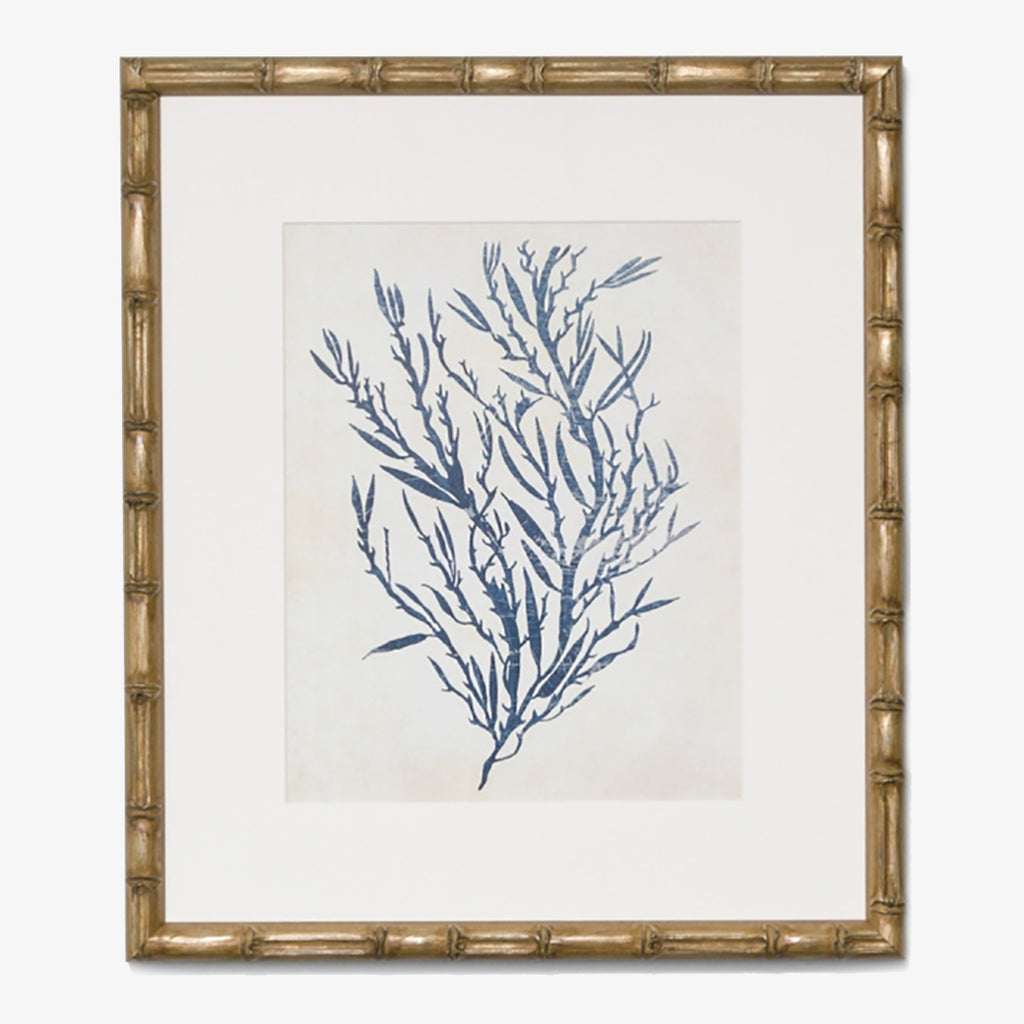 Indigo Blue Seaweed Print 3B