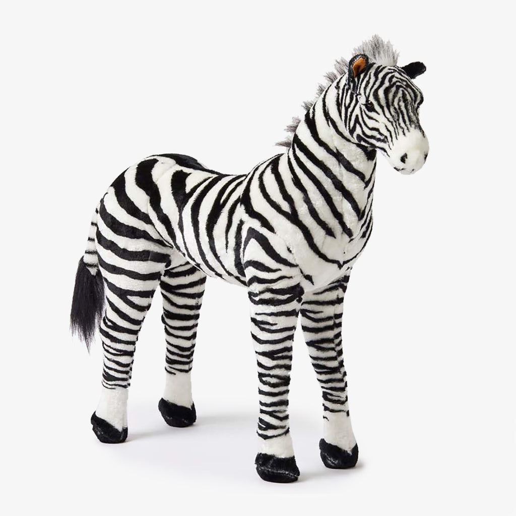 Kid's Plush Toy Sit On Standing Zebra 76cm