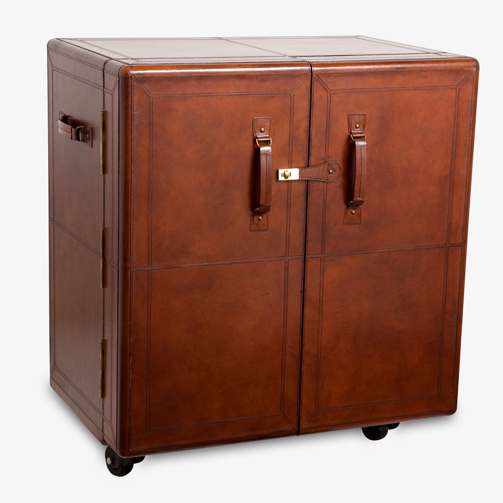 Leather Bar Cabinet
