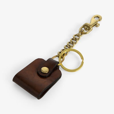 Leather & Brass Key Chain Ring