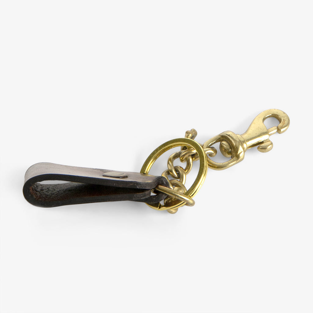 Leather & Brass Key Chain Ring
