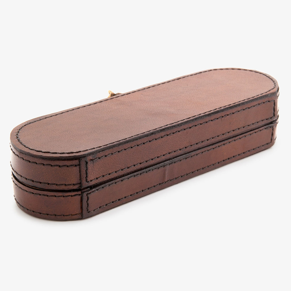 Leather Box With Horse Brown