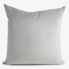 Light Grey Velvet With Off White Back Cushion 50 X 50cm Front