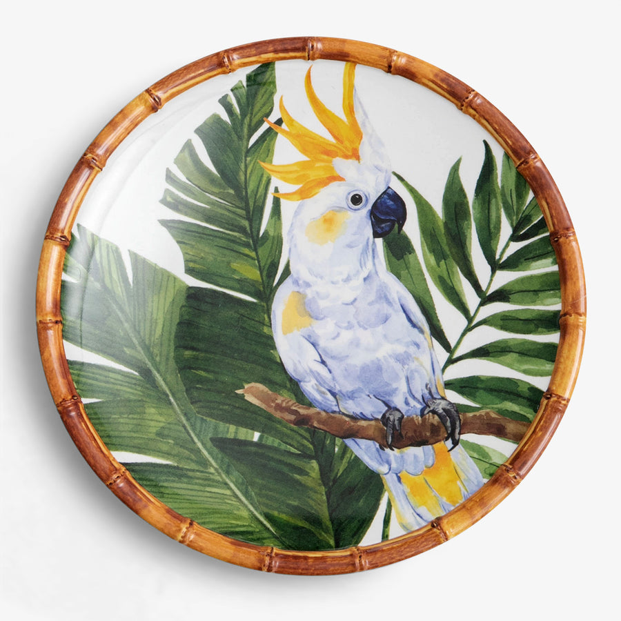 Melamine Jungle Plate 23cm Cockatoo