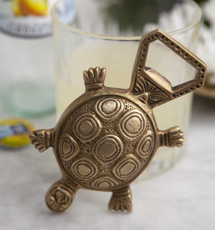 Turtle Bottle Opener Brass