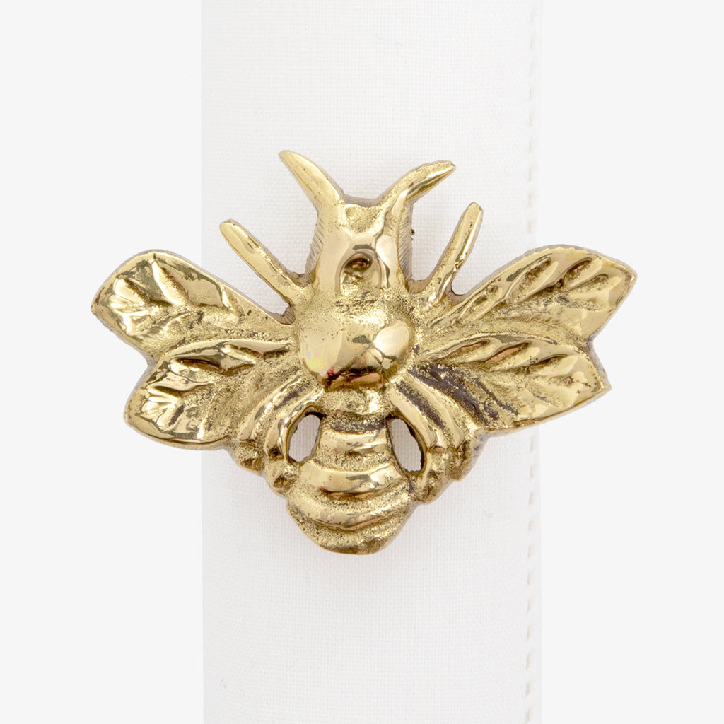Napkin Ring Metal Bee Gold