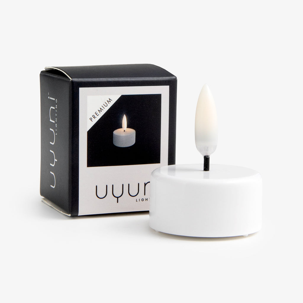 Nordic White Lux Flameless Tea Light Candle With Box