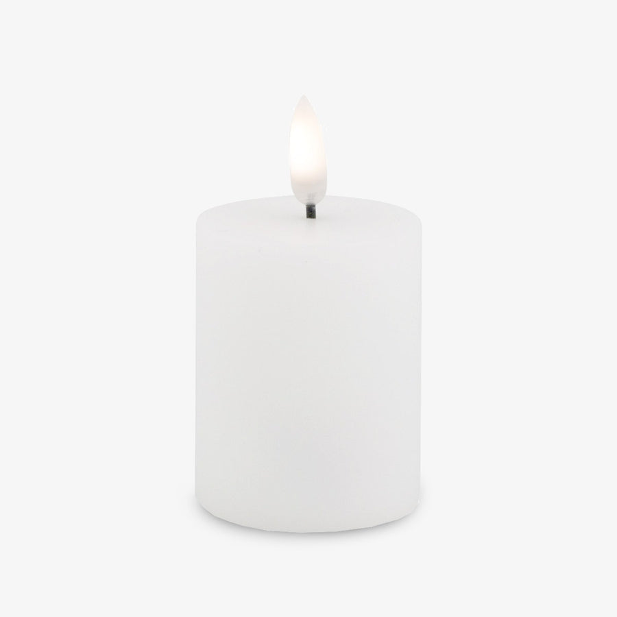 Nordic White Lux Flameless Votive Candle 5W x 10H cmNordic White Lux Flameless Votive Candles 5cm Wide 7.5H cm