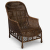 Rattan Armchair Brown Front