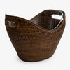 Rattan Champagne Bucket Oval Brown Front