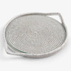 Rattan Cheese Tray White 31cm