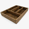 Rattan Cutlery Tray Brown