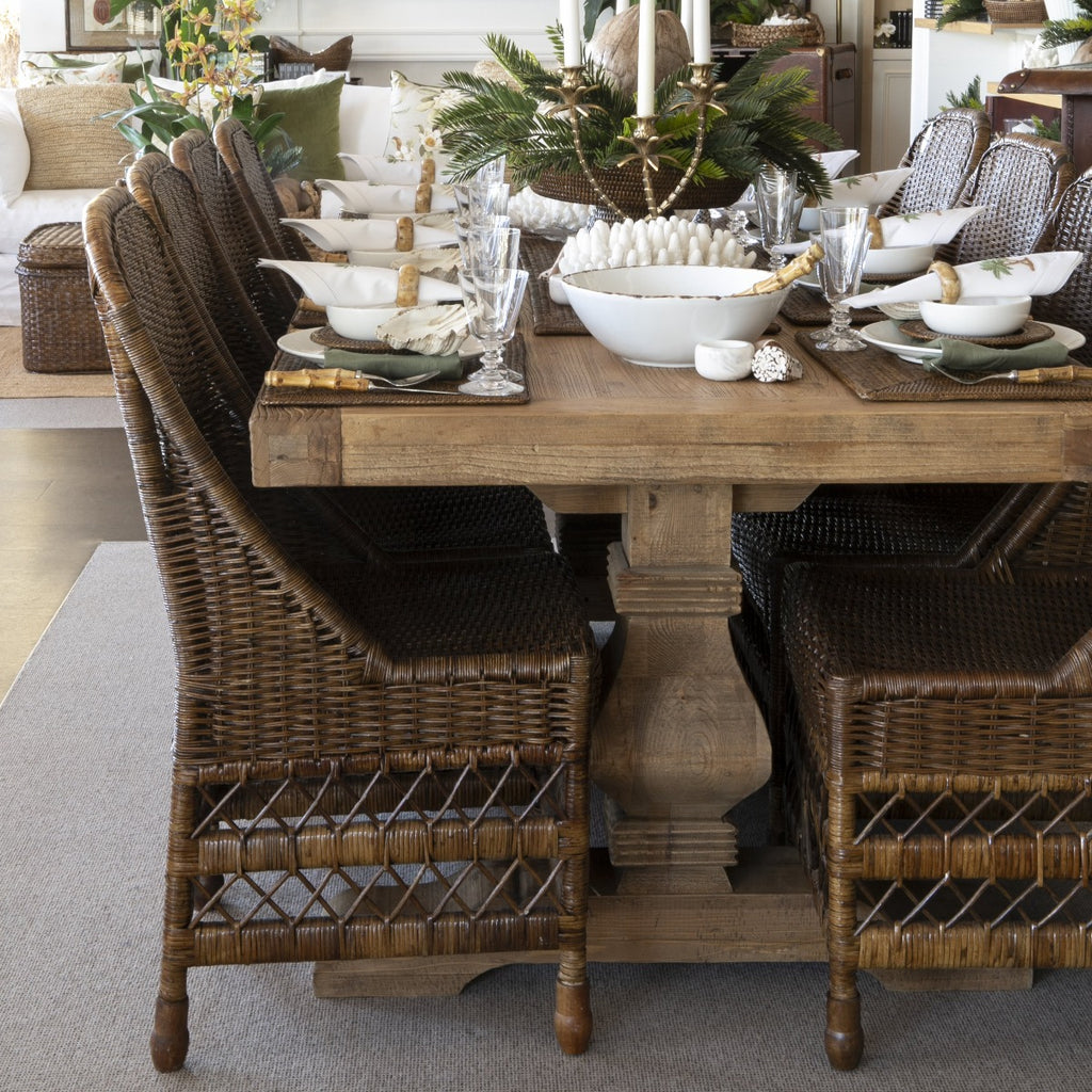 Rattan Dining Chair Brown