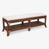Rattan Indies Bed Stool Bench Brown
