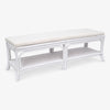 Rattan Indies Bed Stool Bench White