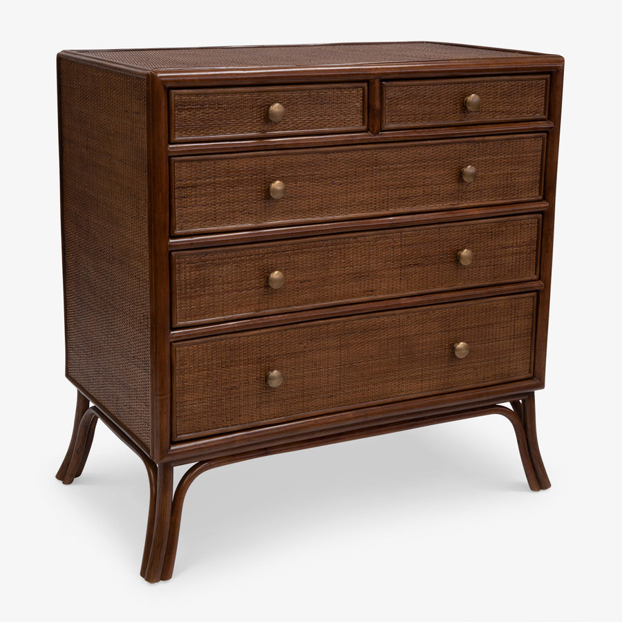Rattan Indies Chest Of Drawers Brown