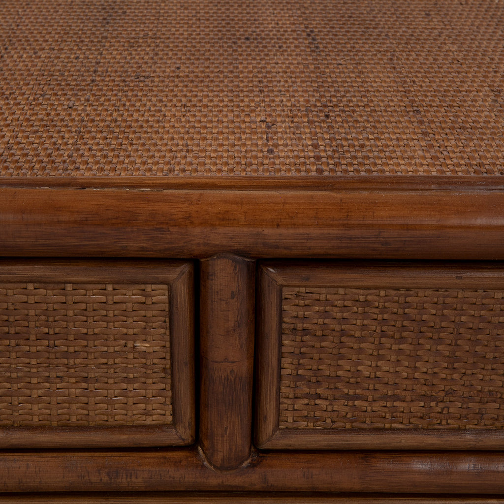 Rattan Indies Chest Of Drawers Brown