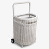 Rattan Market Cart Trolley White
