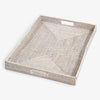 Rattan Trays Rectangular White