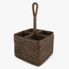 Rattan Condiment Caddy Brown