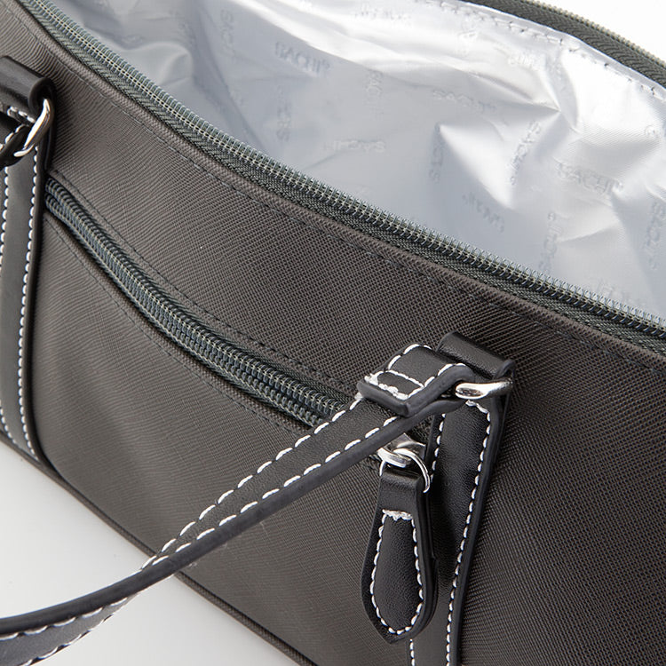 Sachi Insulated Wine Charcoal Open