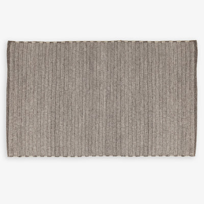 Taupe White Indoor Outdoor Rug Front
