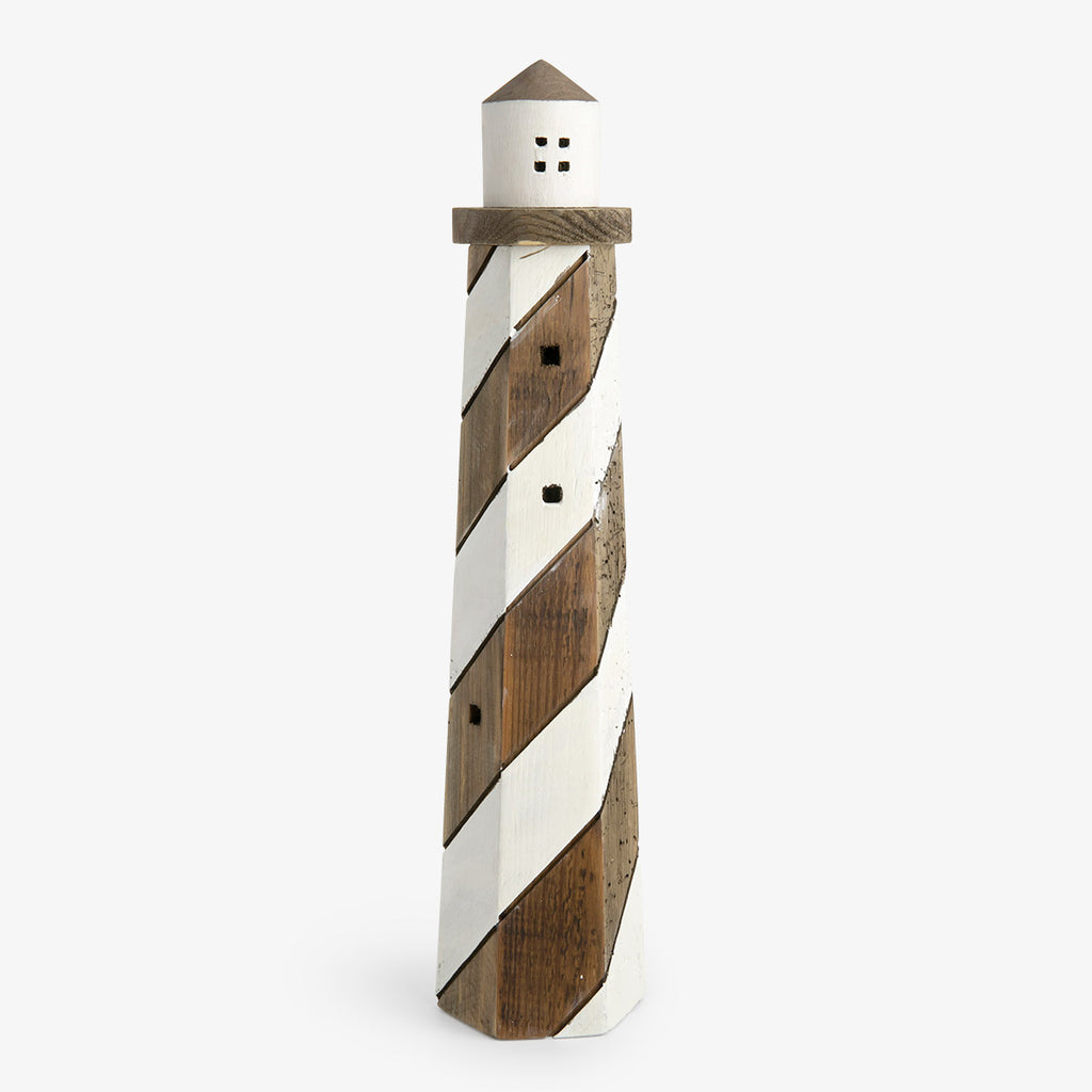 Timber Lighthouse Decoration Tall