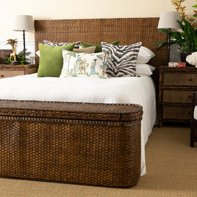 Rattan Bedheads Brown Styled 1